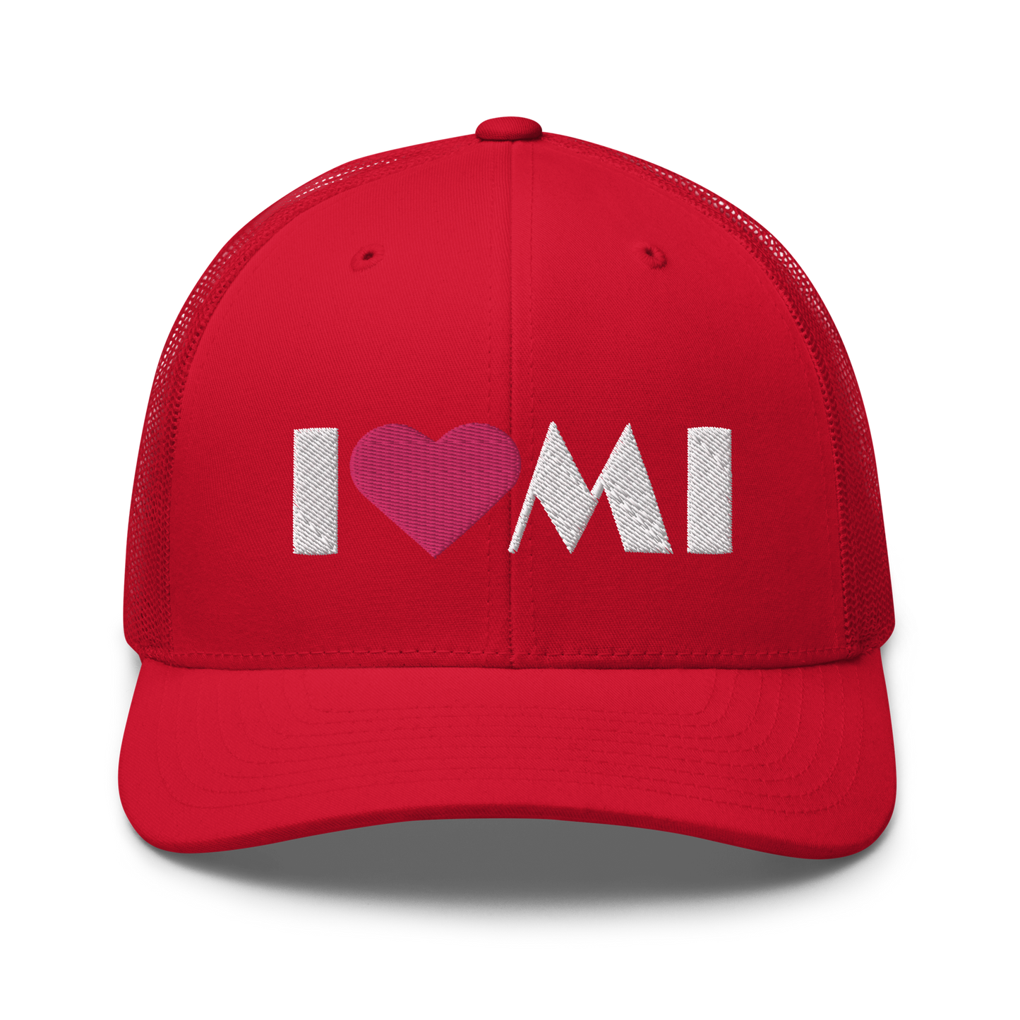 Michigan 'I ❤️ MI' Trucker Hat (Art Deco Font)