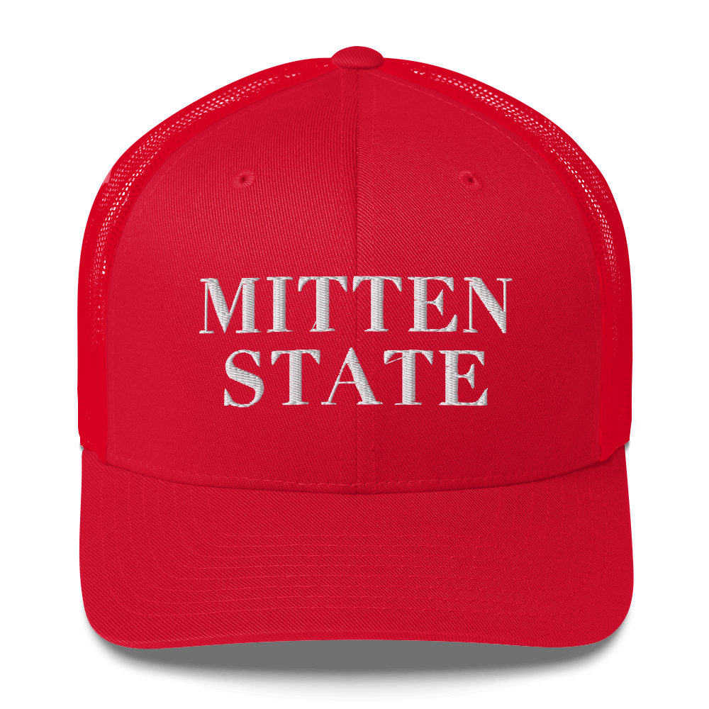 Michigan 'Mitten State' Trucker Hat (Didone Font)