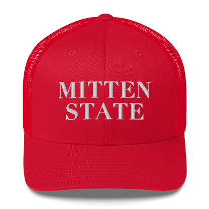 Michigan 'Mitten State' Trucker Hat (Didone Font)