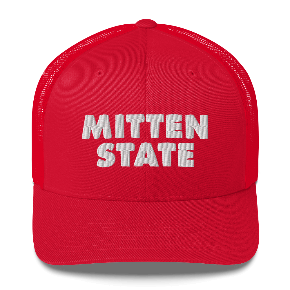 Michigan 'Mitten State' Trucker Hat (Geometric Sans Font)