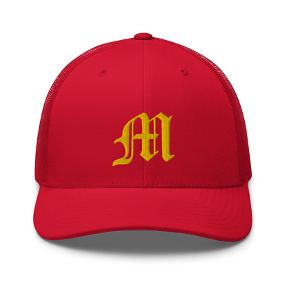 Michigan 'Old English M' Trucker Hat | Gold Embroidery