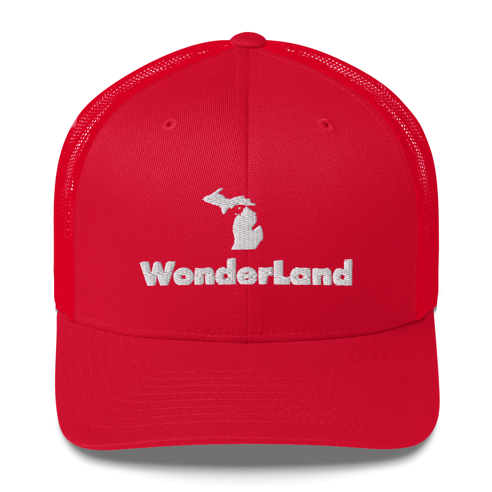 Michigan 'Wonderland' Trucker Hat (Geometric Sans Font)