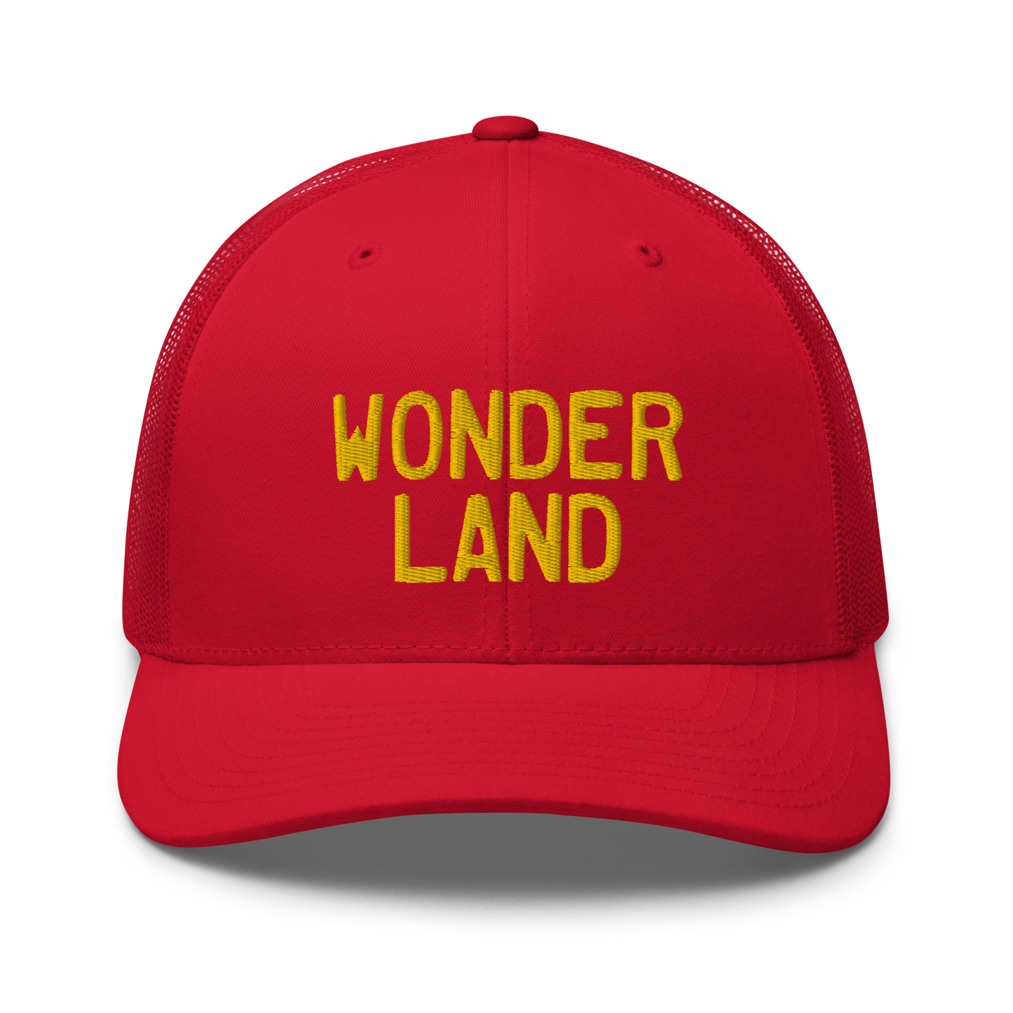 Michigan 'Wonderland' Trucker Hat (Licence Plate Font) | Gold Embroidery