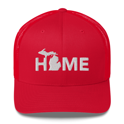 Michigan 'Home' Trucker Hat (Geometric Sans Font)