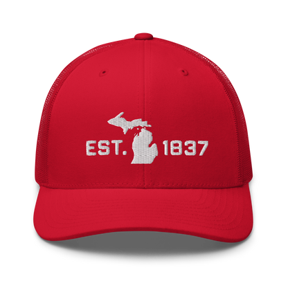 Michigan 'EST 1837' Trucker Hat (Athletic Font)