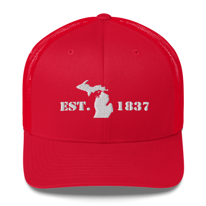 Michigan 'EST 1837' Trucker Hat (Army Font)