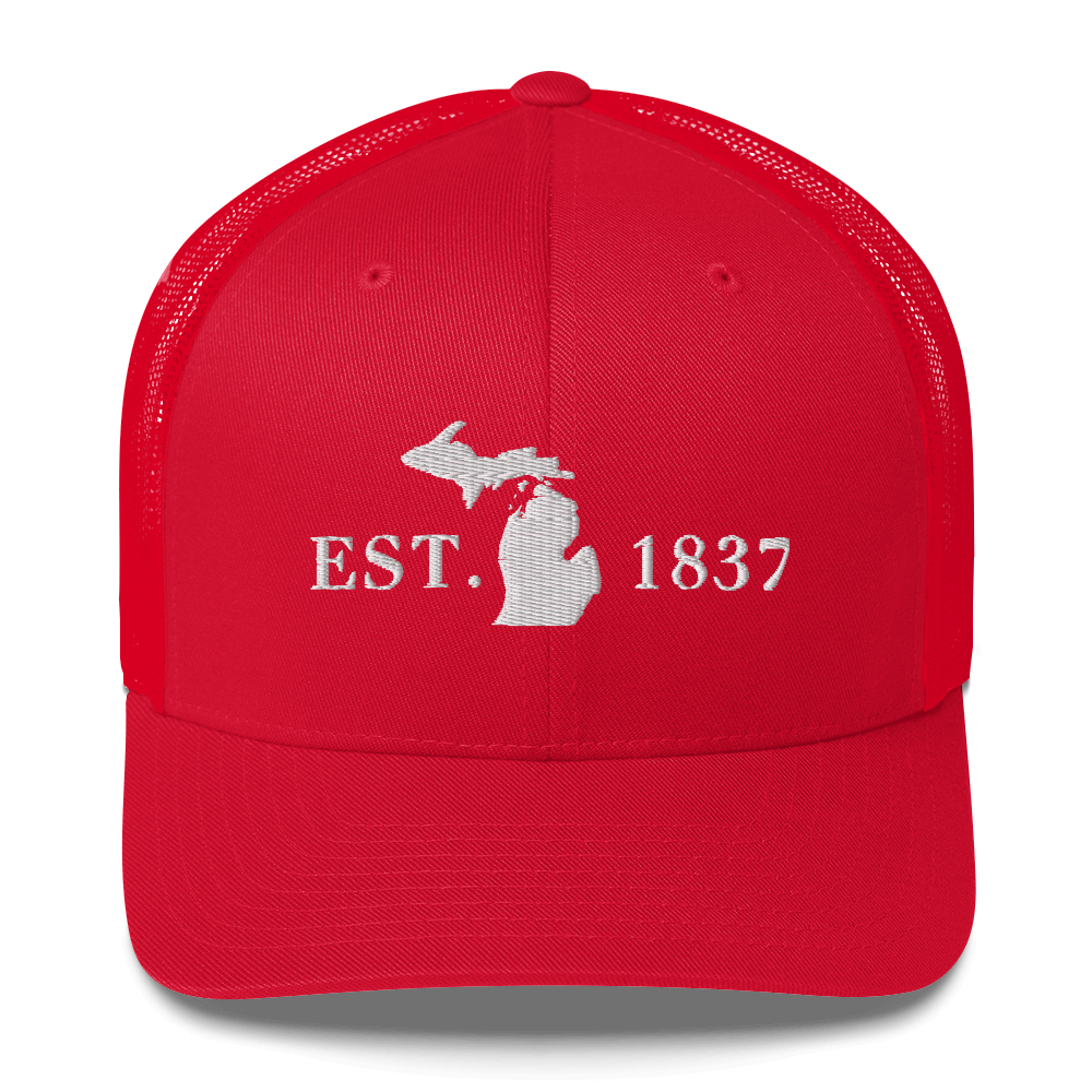 Michigan 'EST 1837' Trucker Hat (Didone Font)