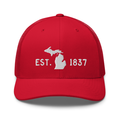 Michigan 'EST 1837' Trucker Hat (Licence Plate Font)