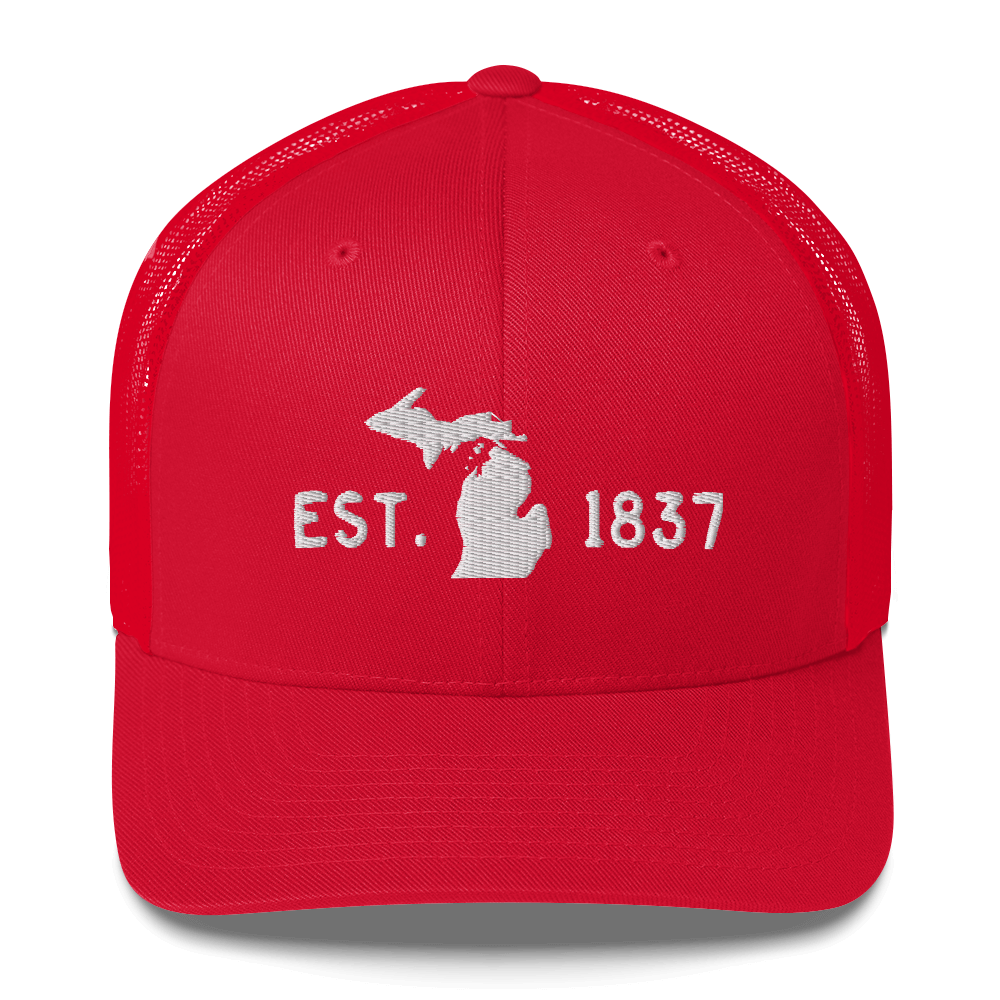 Michigan 'EST 1837' Trucker Hat (Licence Plate Font)