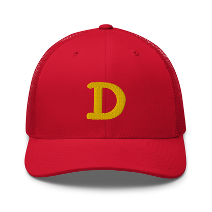 Detroit 'Old French D' Trucker Hat | Gold Embroidery