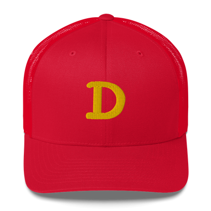 Detroit 'Old French D' Trucker Hat | Gold Embroidery