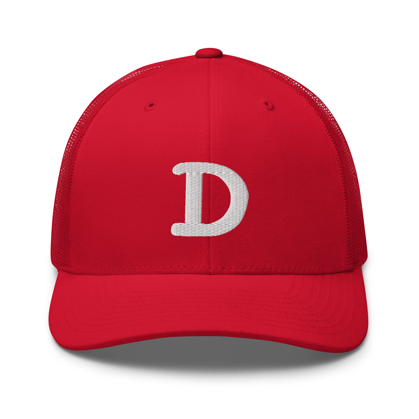 Detroit 'Old French D' Trucker Hat | White/Navy Embroidery