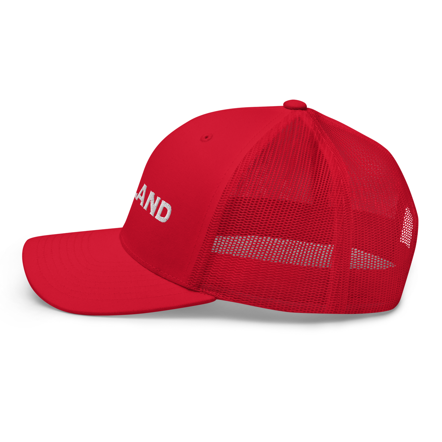 'Midland' Trucker Hat | White/Red Embroidery