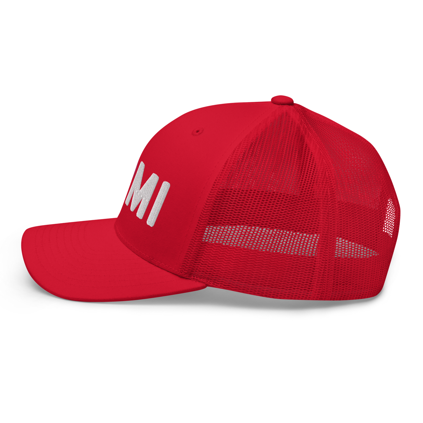 Michigan 'I ❤️ MI' Trucker Hat (Rounded Swiss Font)