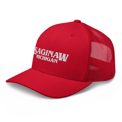 'Saginaw Michigan' Trucker Hat (1980s Drama Parody)