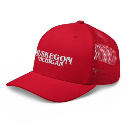 'Muskegon Michigan' Trucker Hat (1980s Drama Parody)