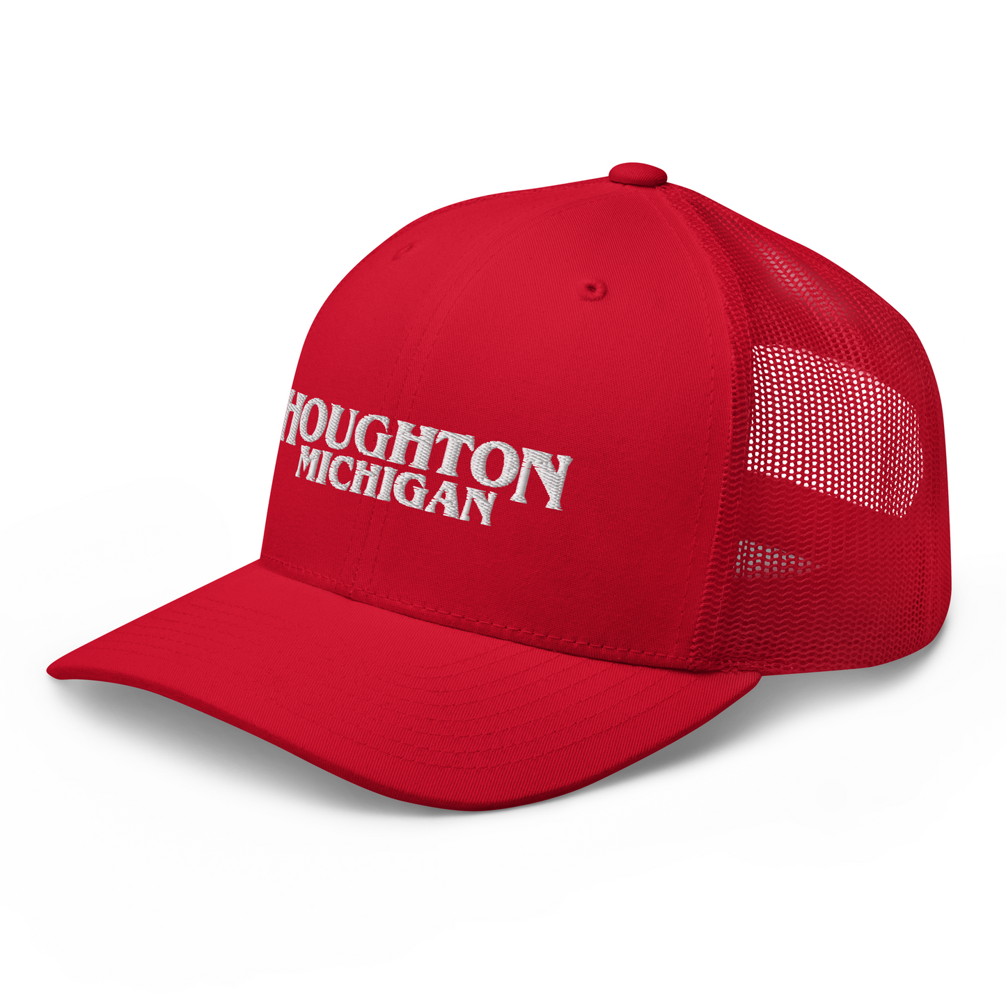 'Houghton Michigan' Trucker Hat (1980s Drama Parody)
