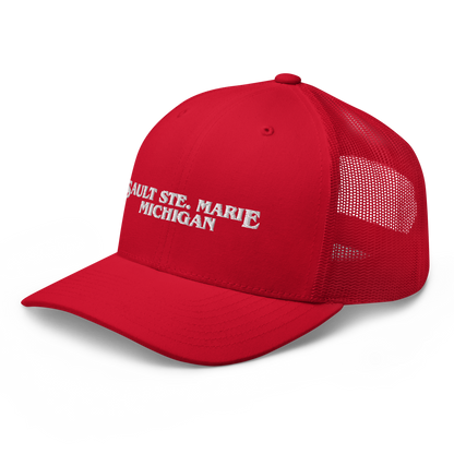 'Sault Ste. Marie Michigan' Trucker Hat (1980s Drama Parody)