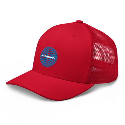 'Michigan' Trucker Hat (Retro Airline Parody)