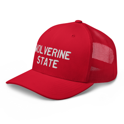 Michigan 'Wolverine State' Trucker Hat (Licence Plate Font)