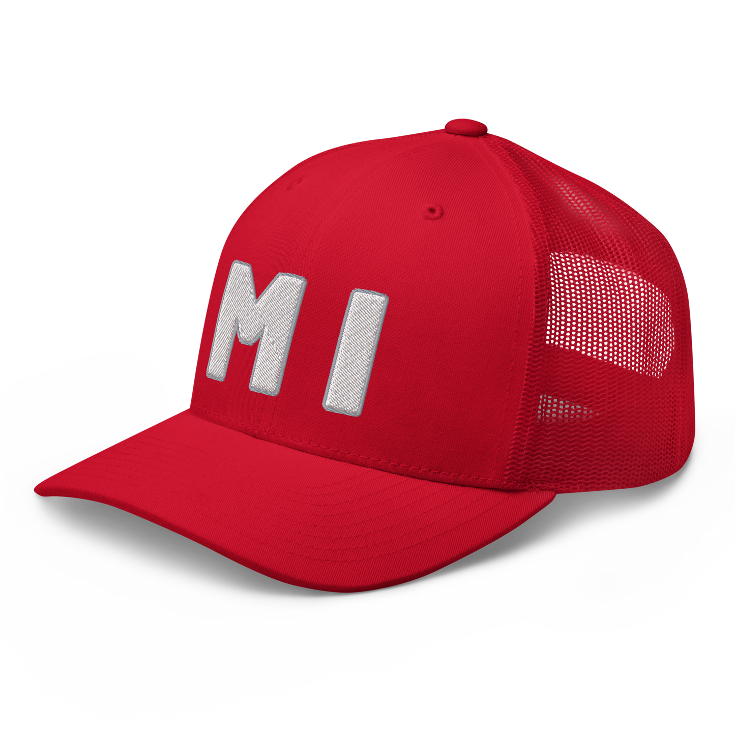 Michigan 'MI' Trucker Hat (1940s Baseball Font)