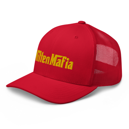 Michigan 'MittenMafia' Trucker Hat (Gangster Font) | Gold Embroidery