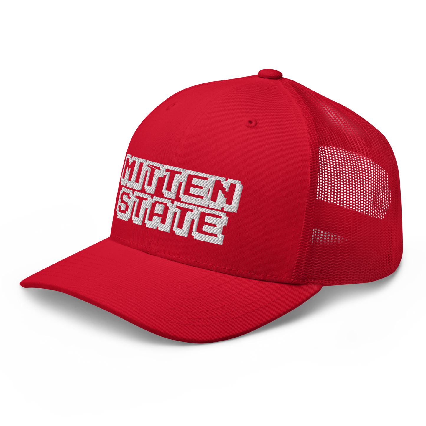 Michigan 'Mitten State' Trucker Hat (Arcade Font)