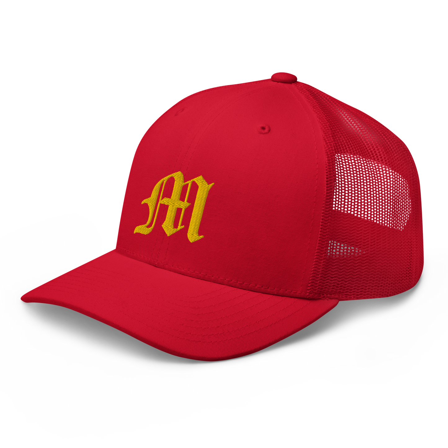 Michigan 'Old English M' Trucker Hat | Gold Embroidery