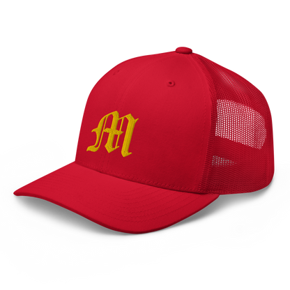 Michigan 'Old English M' Trucker Hat | Gold Embroidery