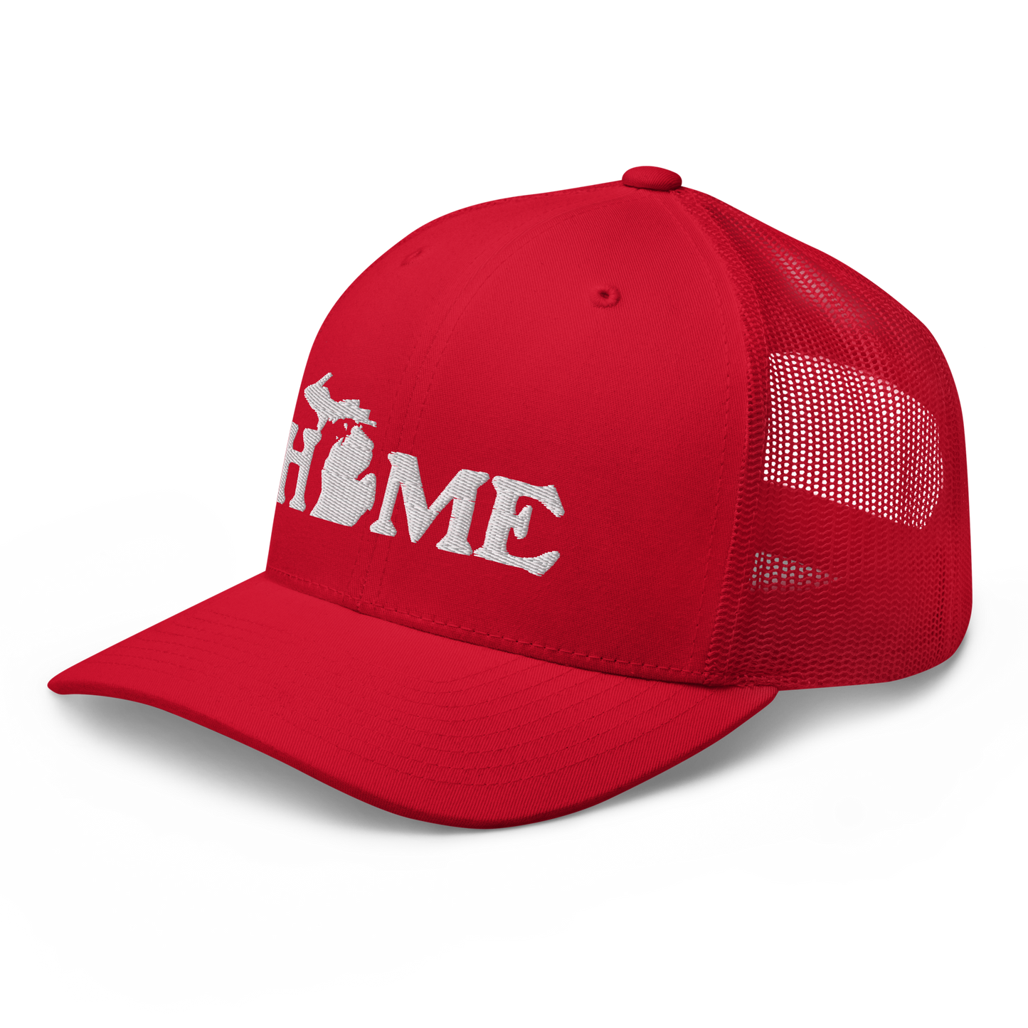 Michigan 'Home' Trucker Hat (Woodcut Font)