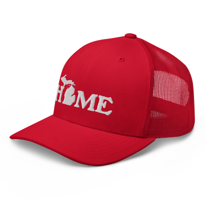 Michigan 'Home' Trucker Hat (Woodcut Font)