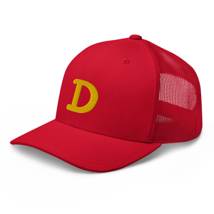 Detroit 'Old French D' Trucker Hat | Gold Embroidery