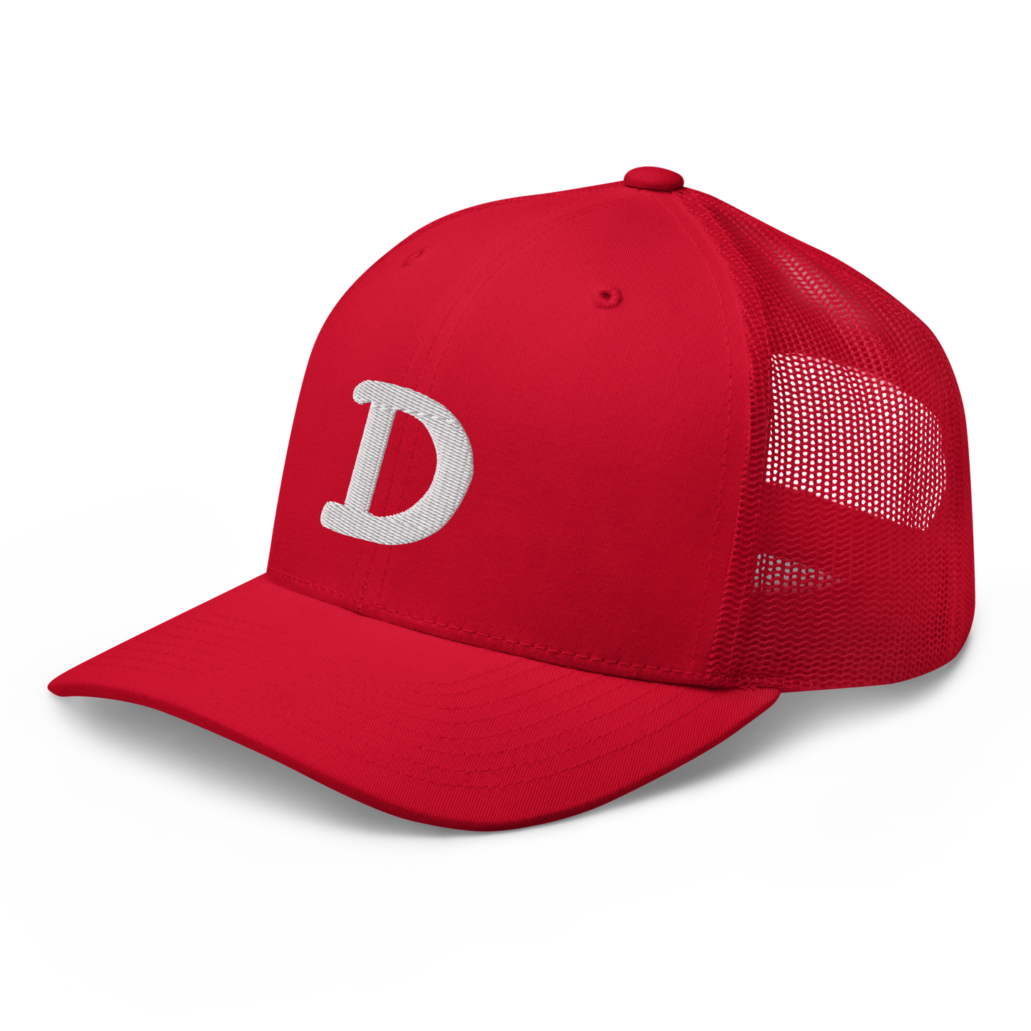 Detroit 'Old French D' Trucker Hat | White/Navy Embroidery