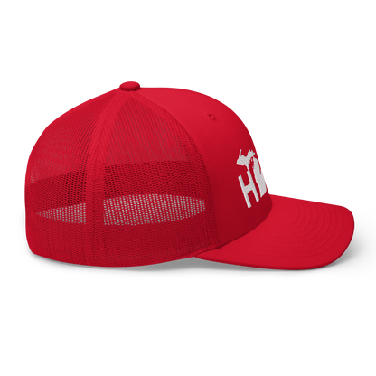 Michigan 'Home' Trucker Hat (Geometric Sans Font)