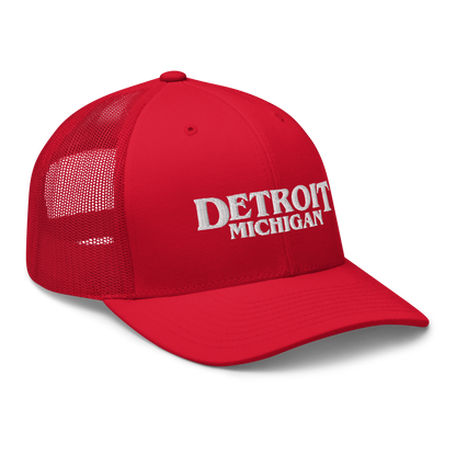 'Detroit Michigan' Trucker Hat (1980s Drama Parody)