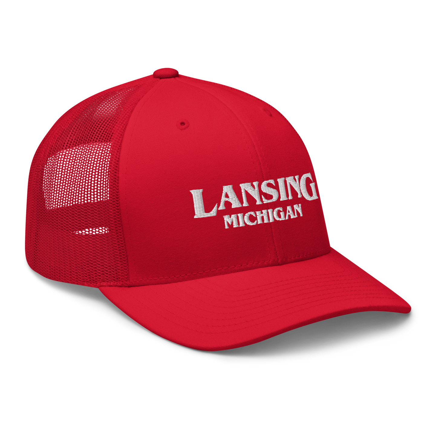 'Lansing Michigan' Trucker Hat (1980s Drama Parody)