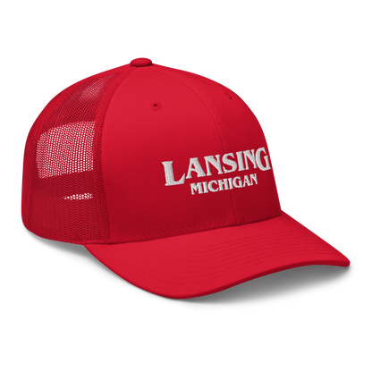 'Lansing Michigan' Trucker Hat (1980s Drama Parody)