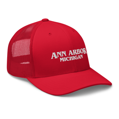 'Ann Arbor Michigan' Trucker Hat (1980s Drama Parody)