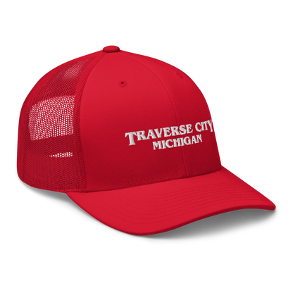 'Traverse City Michigan' Trucker Hat (1980s Drama Parody)