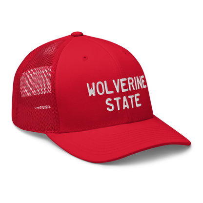 Michigan 'Wolverine State' Trucker Hat (Licence Plate Font)