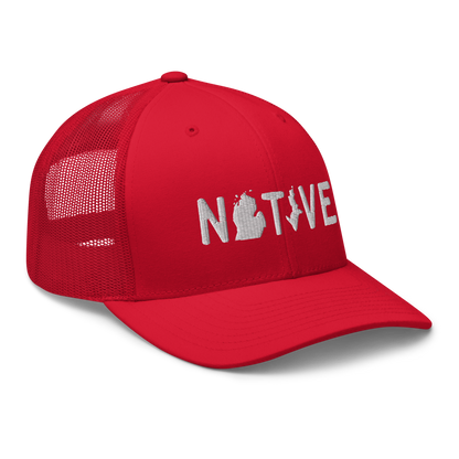 Michigan 'Native' Trucker Hat (Licence Plate Font)