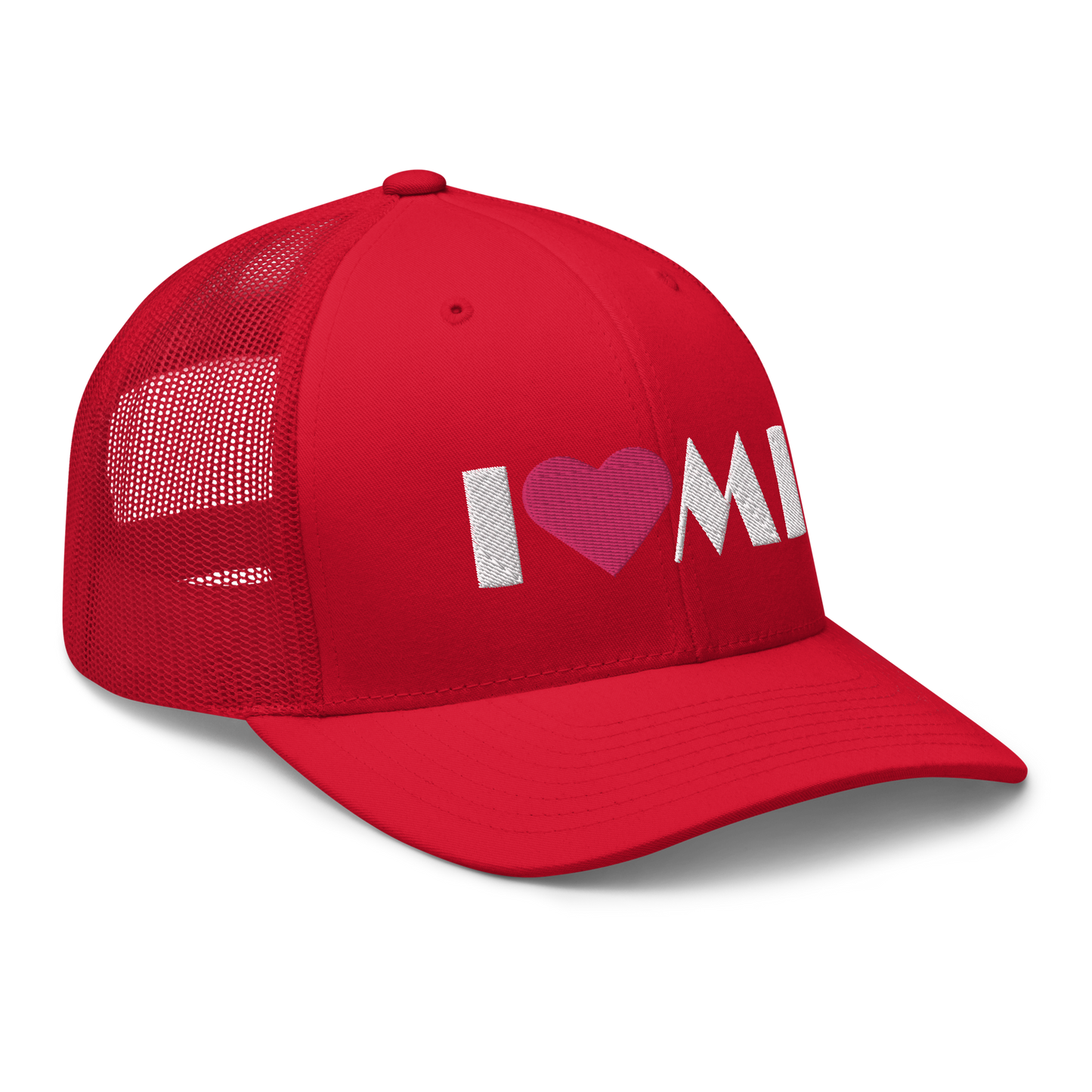 Michigan 'I ❤️ MI' Trucker Hat (Art Deco Font)