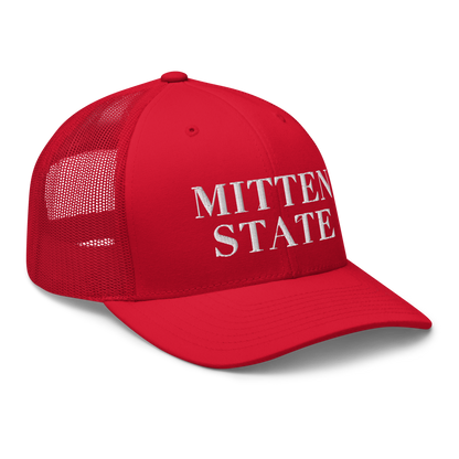 Michigan 'Mitten State' Trucker Hat (Didone Font)