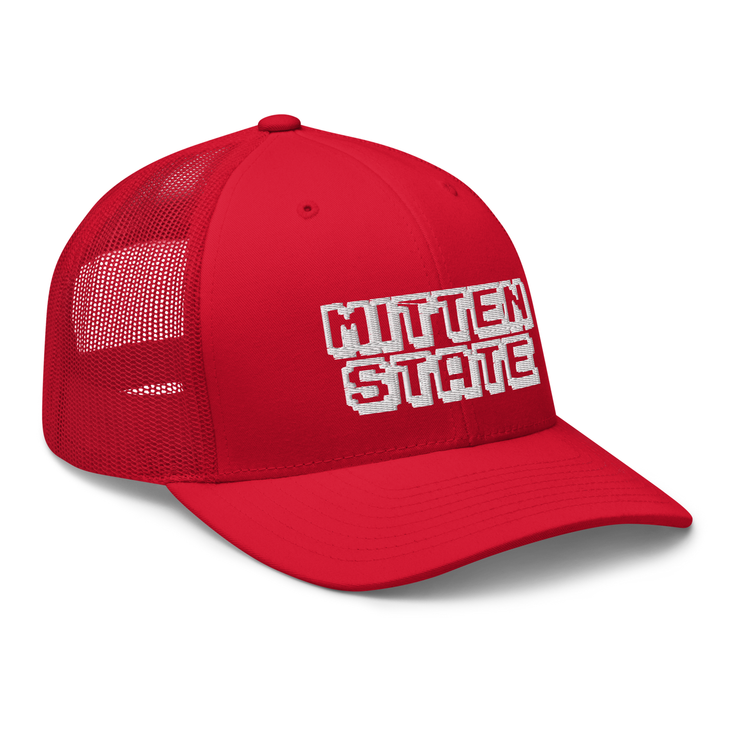 Michigan 'Mitten State' Trucker Hat (Arcade Font)