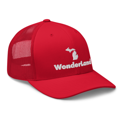 Michigan 'Wonderland' Trucker Hat (Geometric Sans Font)