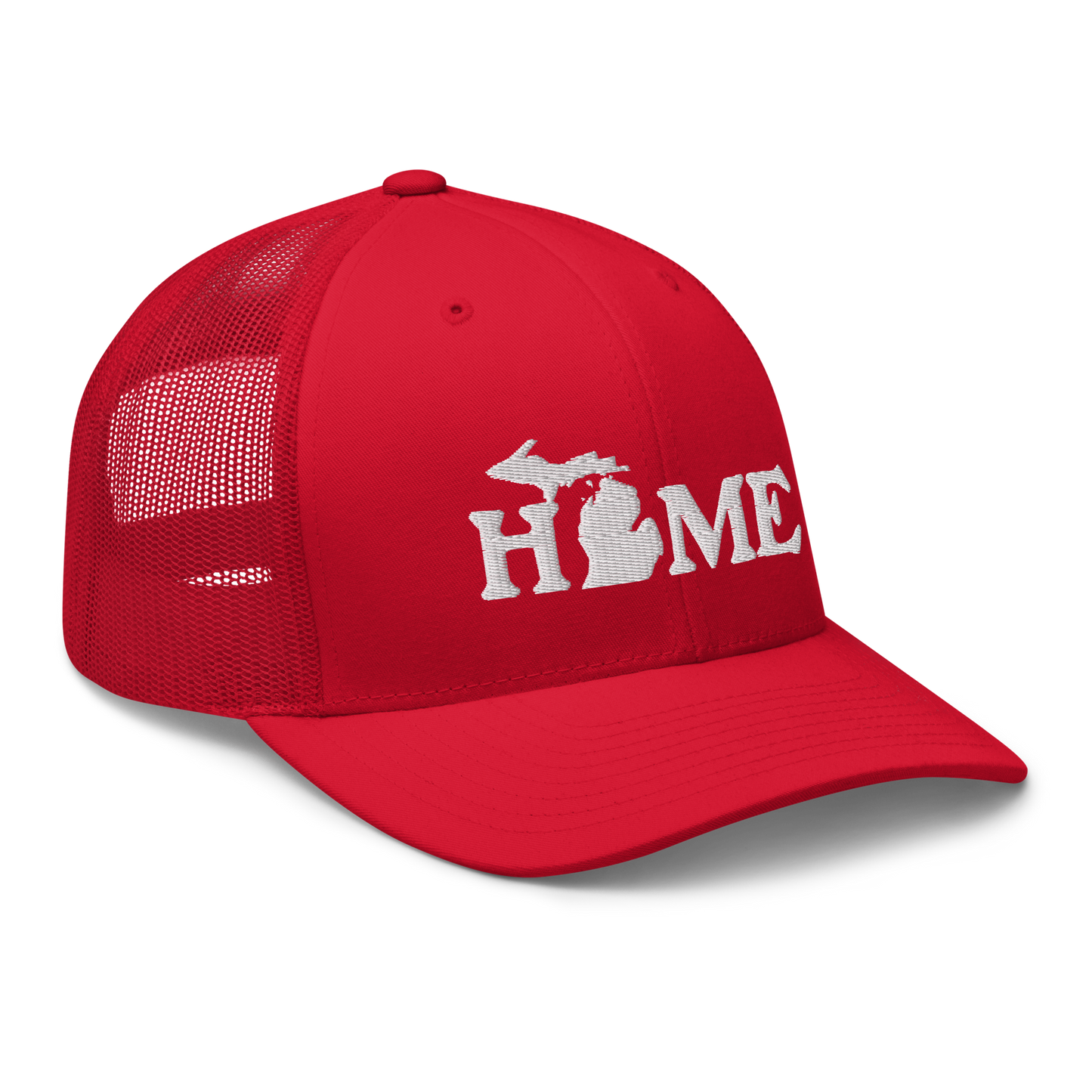 Michigan 'Home' Trucker Hat (Woodcut Font)