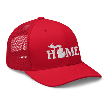 Michigan 'Home' Trucker Hat (Woodcut Font)