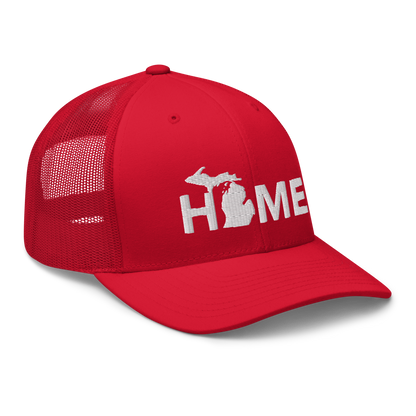 Michigan 'Home' Trucker Hat (Geometric Sans Font)