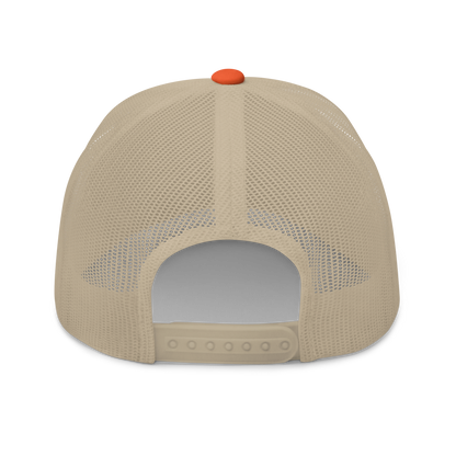 'Holland' Trucker Hat | White/Orange Embroidery