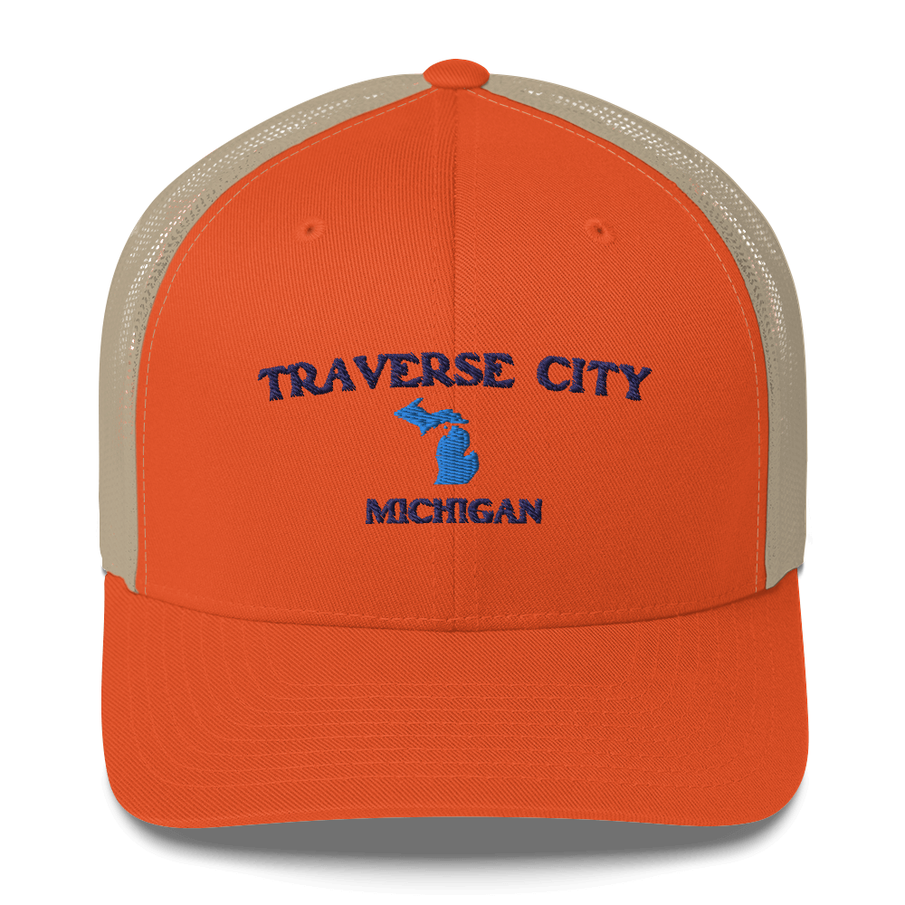 'Traverse City Michigan' Trucker Hat (w/ Michigan Outline)